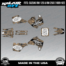 Graphics Kit for SUZUKI RM125 RM250 (1989-1992) Snagged Series-TAN