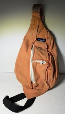 KAVU Crossbody Rope Sling Bag Backpack Adjustable Cotton Coral Peach
