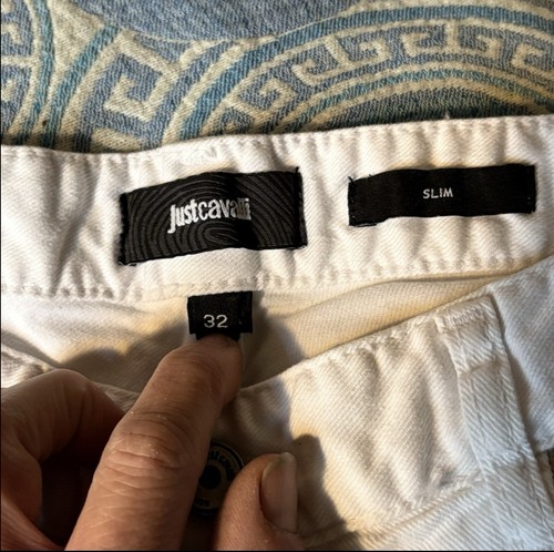 Just Cavalli White Graffiti Jeans Size 32 - Picture 7 of 12