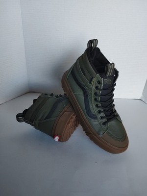 NEW Vans Men\'s 8 MTE Sk8-Hi Water Resistant  Green Leather Shoes Grape Leaf Sk8-Hi Waterproof Insulated Shoe en Grape Leaf Green / Gum  main image 3