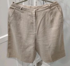 Rare Doncaster Linen Shorts. Sz 12 Made in USA imported Linen. Sophisticated