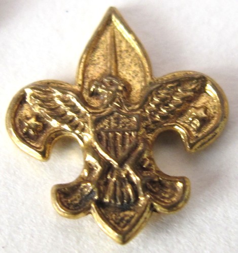 Three Vintage BOY SCOUT Fleur de Lys EAGLE PINS - BSA Lapel or Hat Pin Lot - Picture 4 of 8