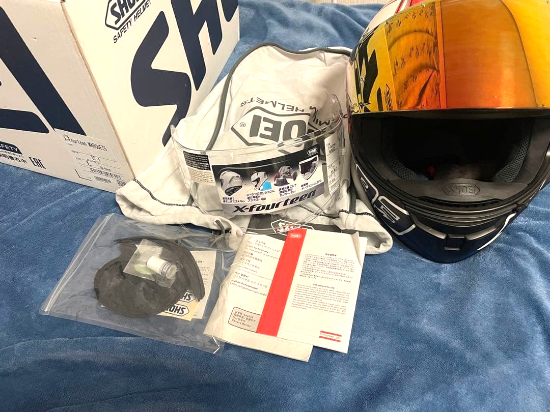 SHOEI X-Fourteen Helmet MARQUEZ5 Large 2018 Mirror/Clear Shield | eBay