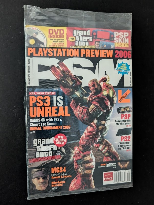 PSM: 100% Independent PlayStation Magazine January 2006 #106 DVD GTA PSP SEALED