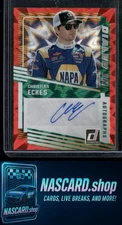 2025 Donruss #DIA-CES Christian Eckes Dialed In Autographs Red Xplosion #/49