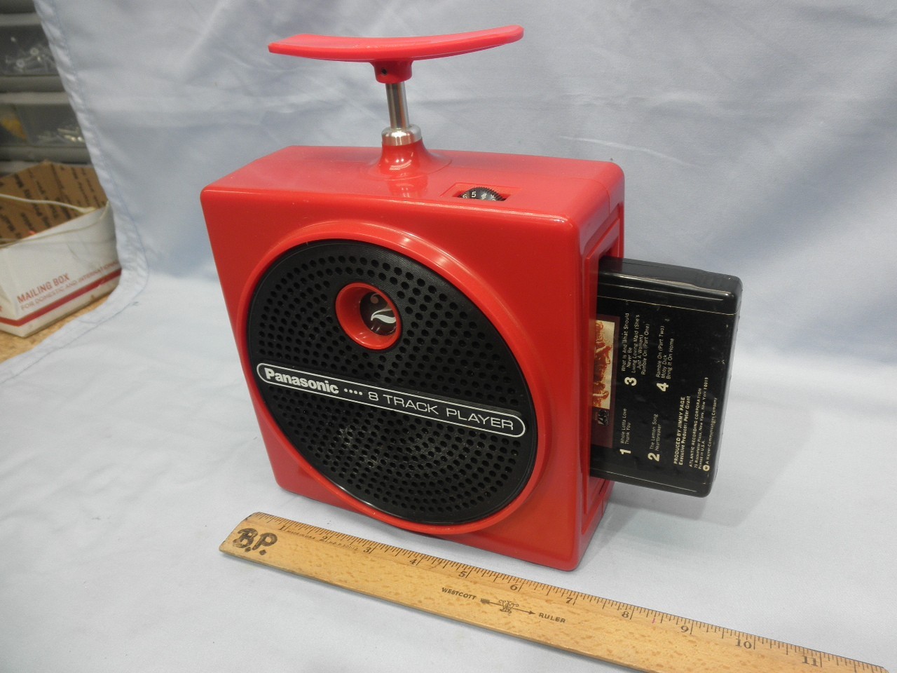 "DETONATOR RED" 1974 Panasonic TNT Dynamite Plunger 8 Track Player-Serviced