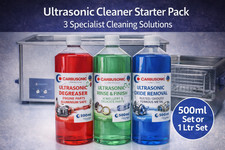 Ultrasonic Cleaner Fluid Solution Starter Pack 3 X 1L Carburettor Jewellery Rust