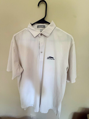 XXIII Grove XXIII Men's L White Short Sleeve Polo Breathable Embroidered Logo
