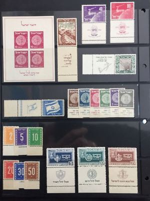 Israel Stamps 1949 full complete year with full tabs m.n.h. eBay
