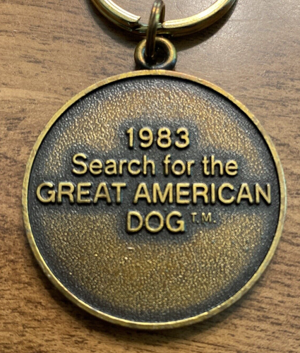 Llavero vintage 1983 Purina Dog Chow Food Search for Great American Dog C15a - Imagen 2 de 11