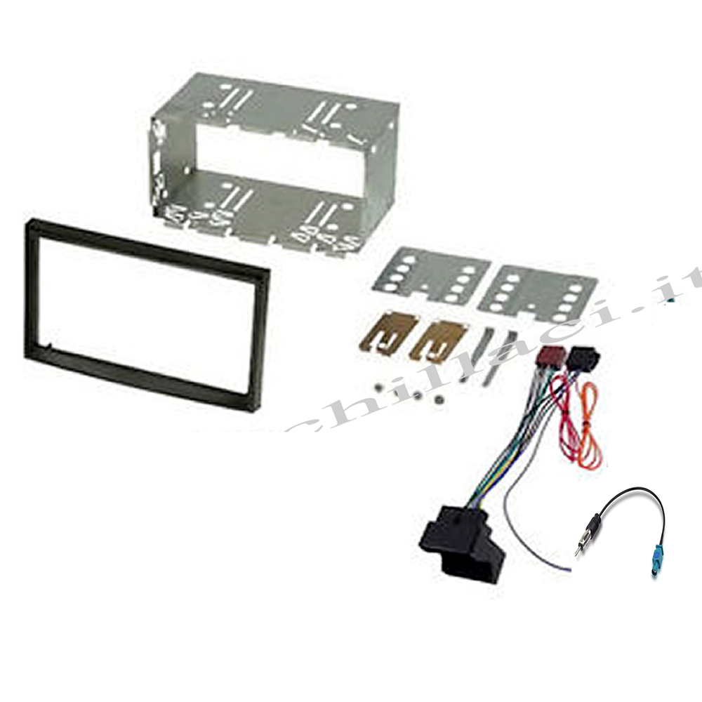 Kit montaggio autoradio stereo mascherina 2 DIN Seat Leon MK2 + chiavi + ISO + e Kit montaggio autoradio stereo mascherina 2 DIN Seat Leon MK2 + chiavi + ISO + e