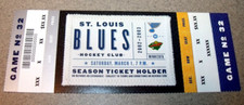 St. Louis Blues 3/1/2003 Full PROOF Ticket vs Minnesota Curtis Sanford First ShO