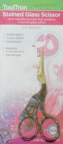 Stork Stained Glass Scissors 31/2" - Picture 3 of 3