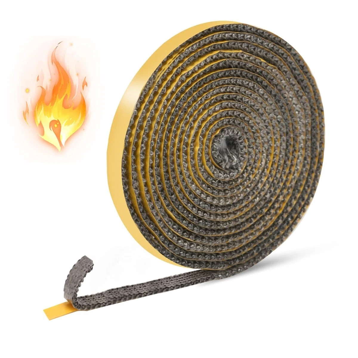 Corda In Fibra Di Vetro Per Guarnizione Stufa A Legna - 8 Mm X 300 Cm O 12 Mm X 2 M - Resistente Al Calore - 5