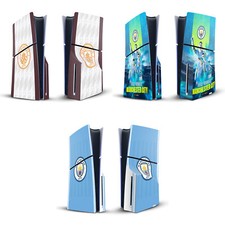 MAN CITY FC 2023/24 KIT VINYL SKIN FOR SONY PS5 SLIM DISC EDITION CONSOLE