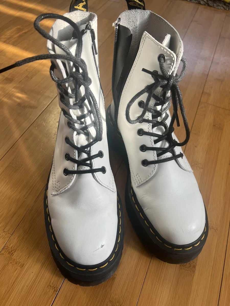 Dr marten cheap white jadon boot