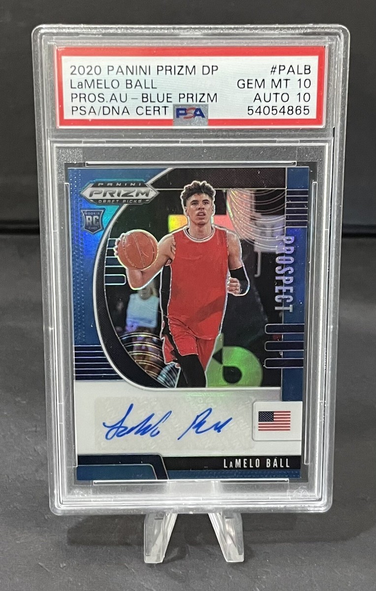2020 Prizm DP LAMELO BALL RC Blue Prizm Autograph /149 PSA 10 Gem