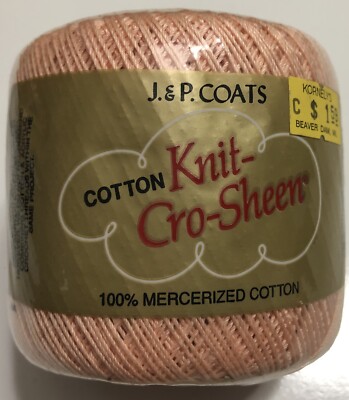 Coton Mercerisé Coats 161 Pêche – 150 Yards, Neuf, Fabrication US