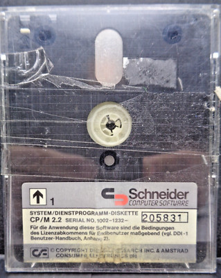 SCHNEIDER/AMSTRAD CPC -- CP/M 2.2 & DR. LOGO (AMSOFT - 3'' DISK)  #EDT. DE