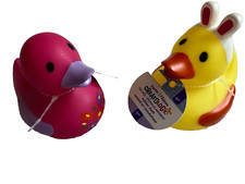4 Easter Themed Rubber Duckies.Brand New. Colors Pink Yellow. Sold as set of 2