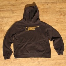 Boys Nike Hoodie Youth XL Gold Logo Swoosh