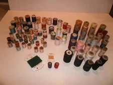 Lot of 85 Vintage Thread Spools Sewing Quilting Embroidery Estate J & P Coats