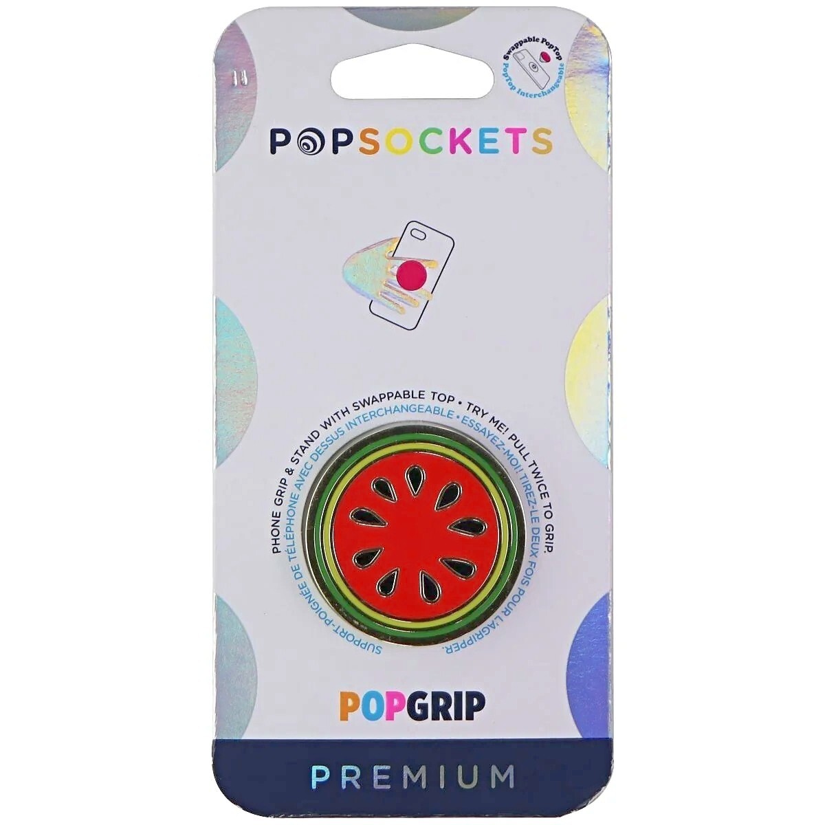 PopSockets Premium Enamel Metal Watermelon Fruit Melon Phone Grip Pop Socket