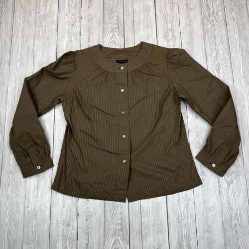 Mulberry Womens Shirt Brown 12 Long Sleeve Button… - image 1