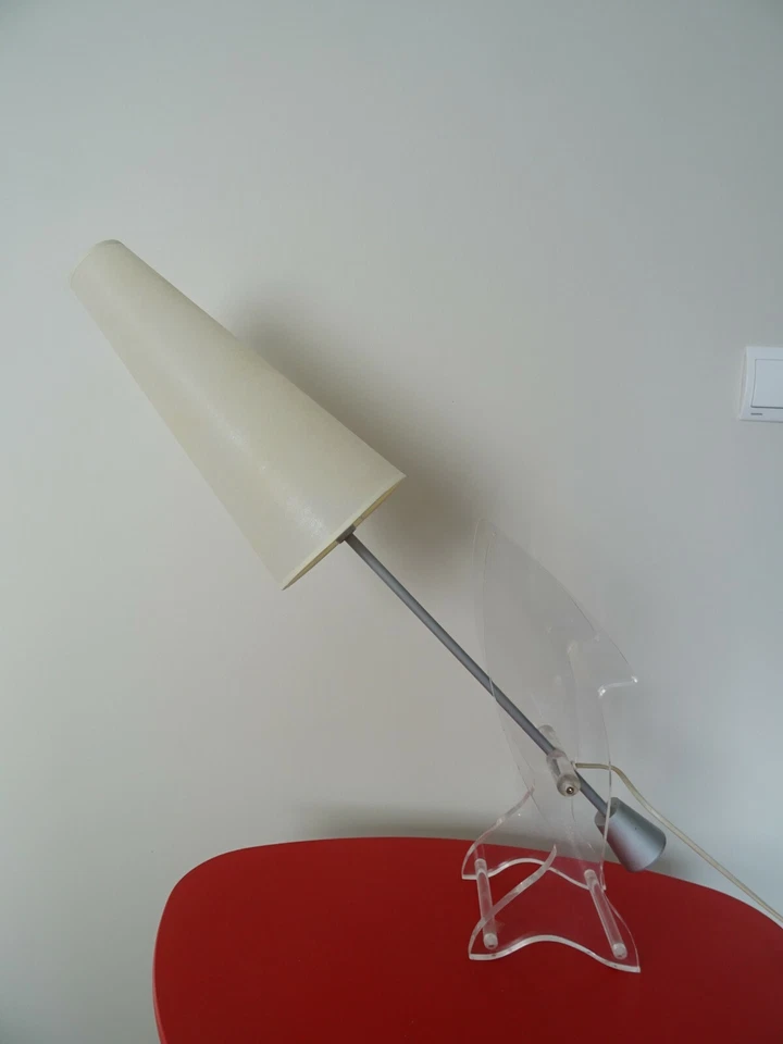 ancienne lampe de bureau plexiglas dumas starck romeo rega counterbalance lamp - Photo 2/4