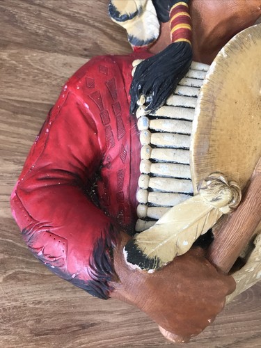 Large BOSSONS Head - CHEYENNE Native American Indian Chalkware Head Wall Plaque - Picture 4 of 7