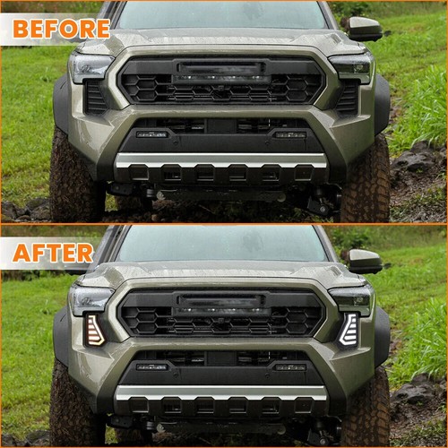 For 2024 2025 Toyota Tacoma LED DRL Daytime Running Lamp Turn Signal Fog Light - Picture 3 of 17