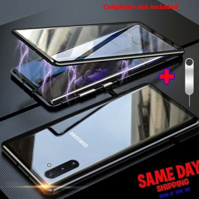 For Samsung Galaxy Note 10 Plus Magnetic Absorption Tempered Glass Case Cover