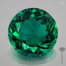 GIE Certified Natural 9.80 Ct Flawless Green Sapphire Round Cut Loose Gemstone