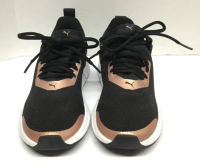 Puma Insurge Mesh 2.0 Black Rose Gold Athletic Shoes 372188-05 Womens 6.5