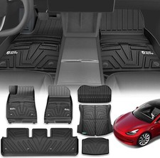 YHTAUTO for Tesla Model 3 Floor Mats 2023 2022 2021 Accessories, All Weather TPE