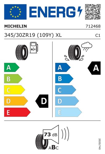 SOMMERREIFEN MICHELIN 345/30 R19 109Y PILOT SUPER SPORT XL - Bild 2 von 5