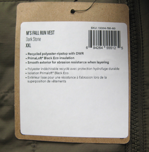 Simms Fishing Mens Fall Run Insulated Full Zip Vest Primaloft Light Weight XXL - Picture 8 of 11