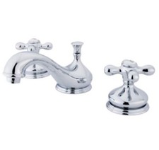 New In Box Kingston Brass KS1161AX Heritage Widespread Lavatory Chrome Cross