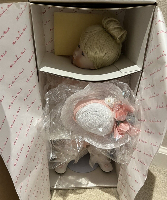 Vintage Easter Danbury Mint Sunday Best Amanda Porcelain Doll Blonde Doll