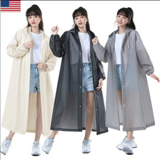 Unisex Adult Outdoor Raincoat Waterproof Hooded Rain Coat Jacket Poncho Rainwear