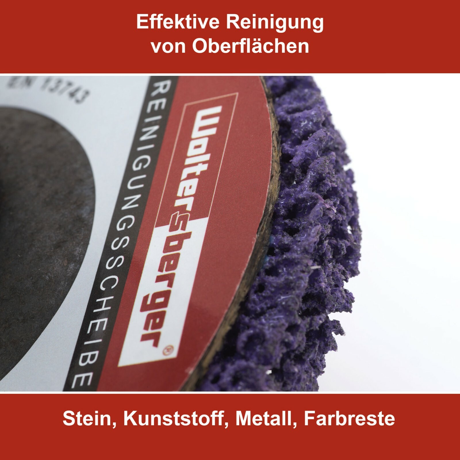Woltersberger® 5 Stück Grob Reinigungsscheiben 125mm CSD Reinigungsvlies CBS Nylon Gewebescheibe Lila | purple für Winkelschleifer | Rostentferner für Flex