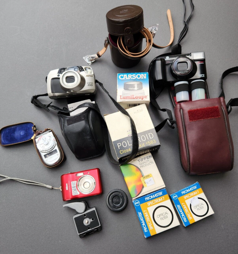 Camera Grab Bag Pieces Parts Minolta Pentax Junk Drawer Photo Buff - 第 1/24 張圖片