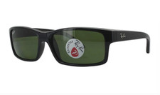 Ray Ban POLARIZED Sunglasses RB4151 601/2P Glossy Black W/ Classic Grey-Green