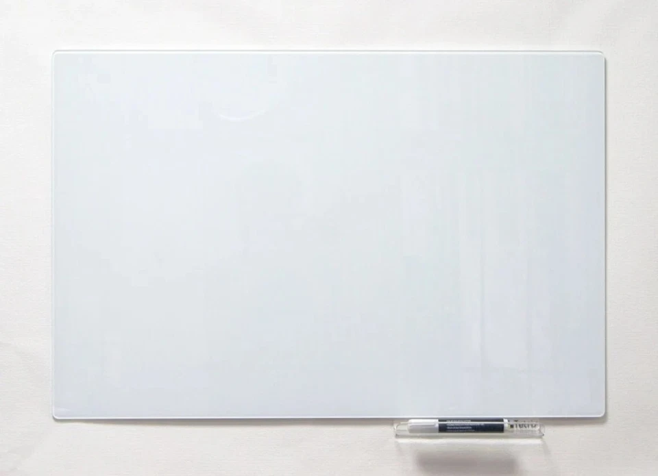 Glass Magnetic Whiteboard Dry Erase with Marker, White Glass Board for Wall - Image 2 of 4