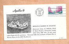 APOLLO 9 LANDED IN ATLANTIC MAR 13,1969 SPACE COVER NASA