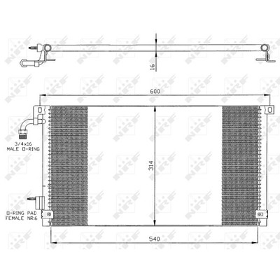 Condenser, Air Conditioning EASY FIT - 35328 NRF for Citroen Saxo S0, S1 1.1 X, SX