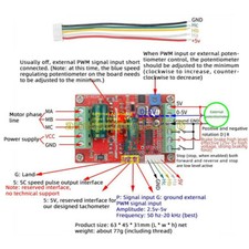 6-60V 400W BLDC 3 Phase DC Brushless Motor Controller PWM Reverb Motor Control