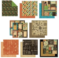 Graphic 45 Typography 8" Cardstock PICK Create Dream Imagine Inspire Create Type