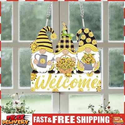 Autumn Farm Kid Special Shape Diamond Painting Hanging Pendant for Wall Window S