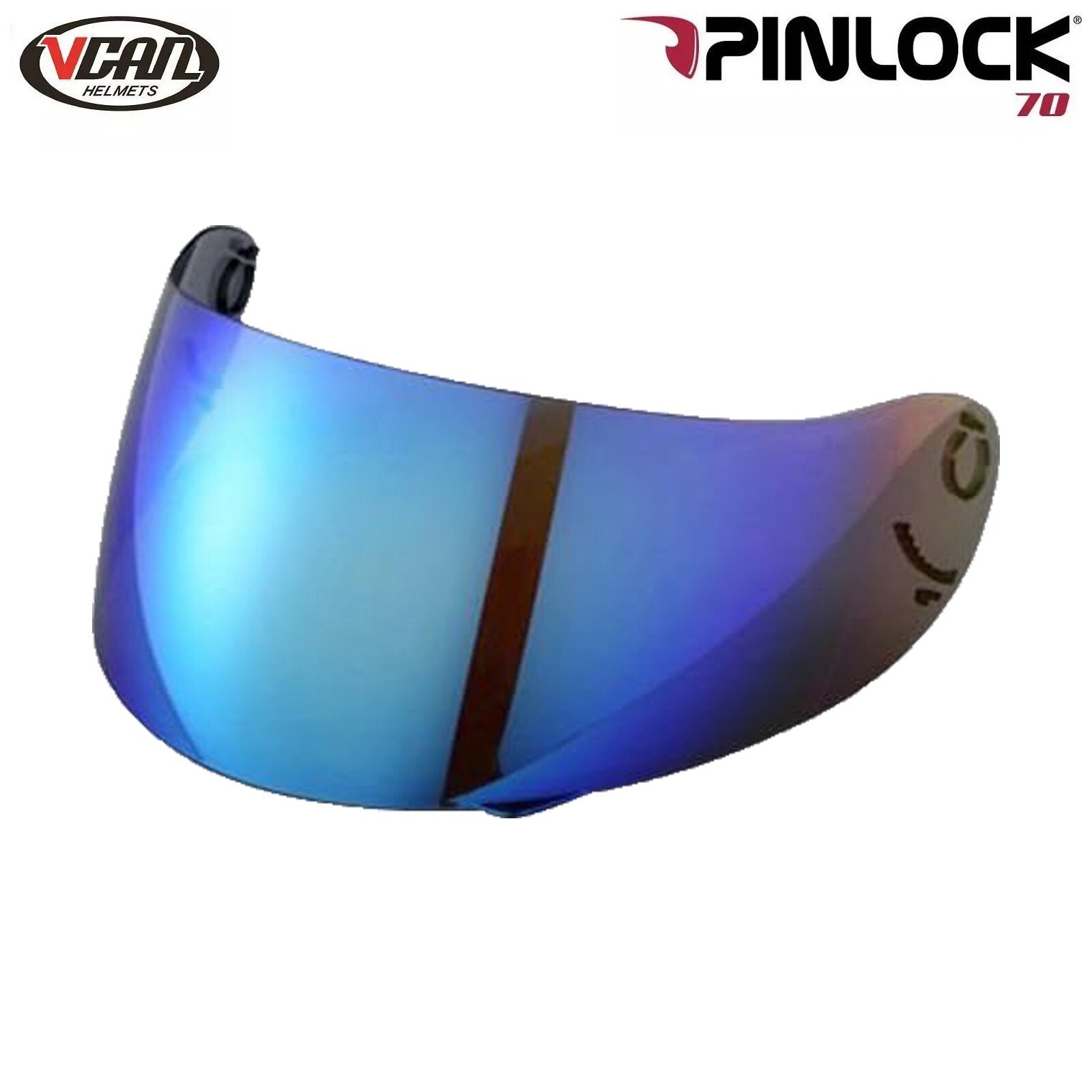Visiera di ricambio per casco moto Vcan V127 antiappannamento pronta pinlock - iridio